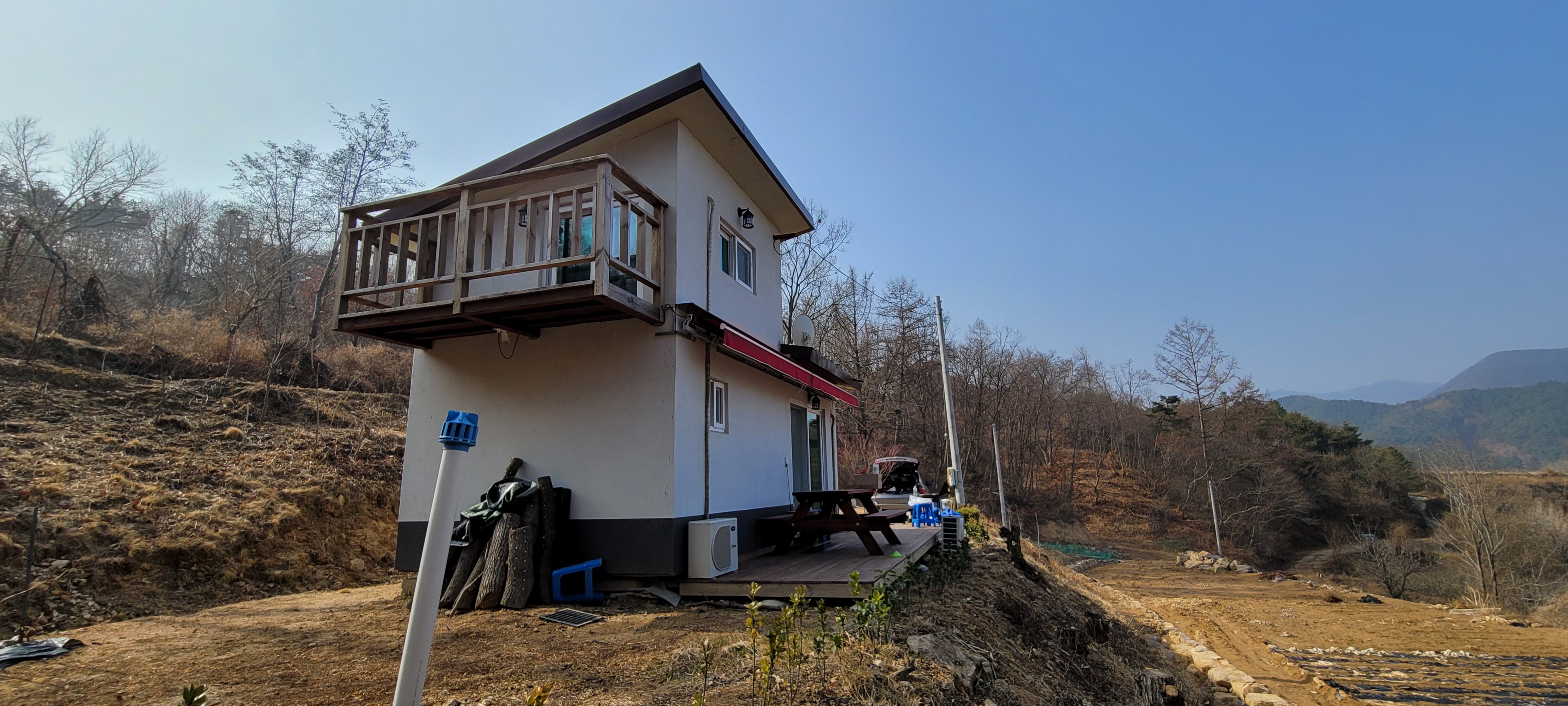대구 팔공산 농막 전원·어닝·냉난방 원격제어 설치 사례