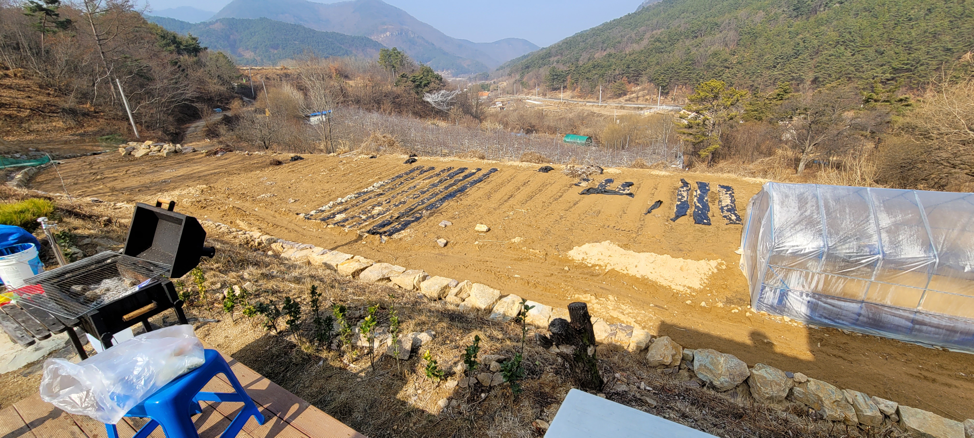 대구 팔공산 농막 전원·어닝·냉난방 원격제어 설치 사례 현장 시공 사진 4