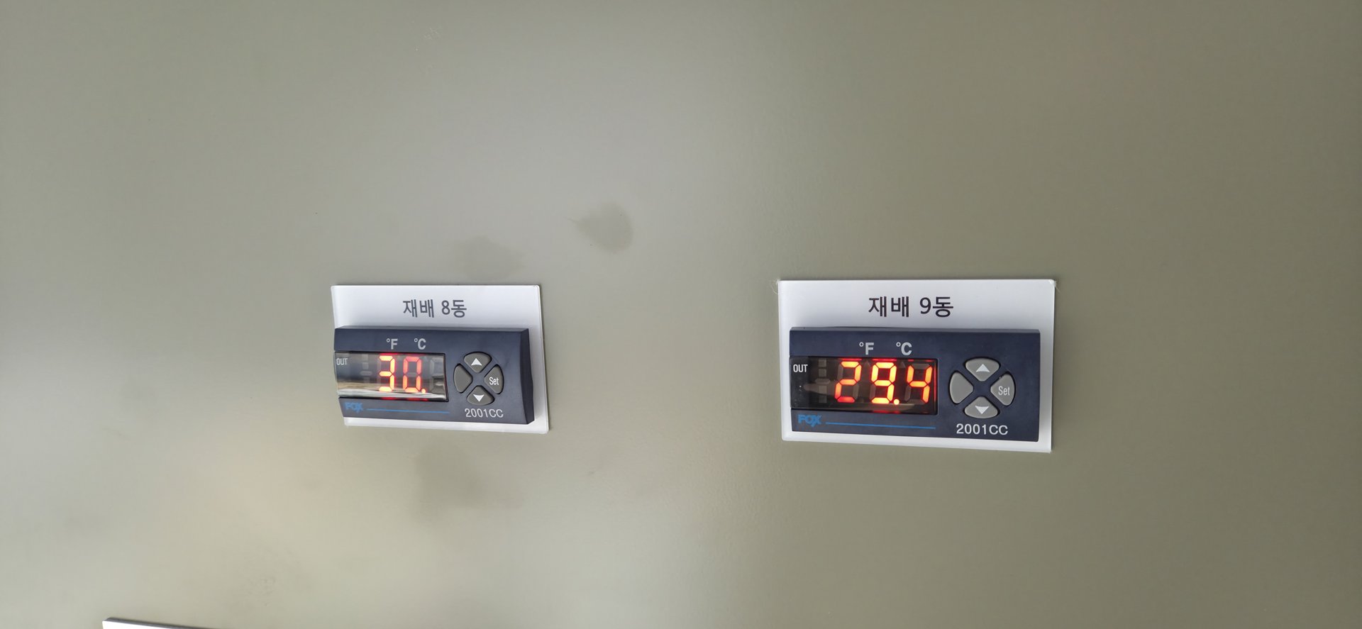재배 8·9동 온도 표시부